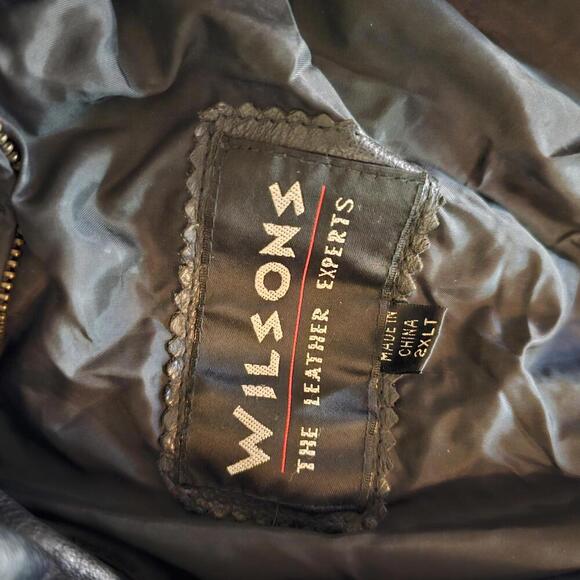 Wilson's Leather Black Bomber Jacket - 2XLT - Picture 4 of 5